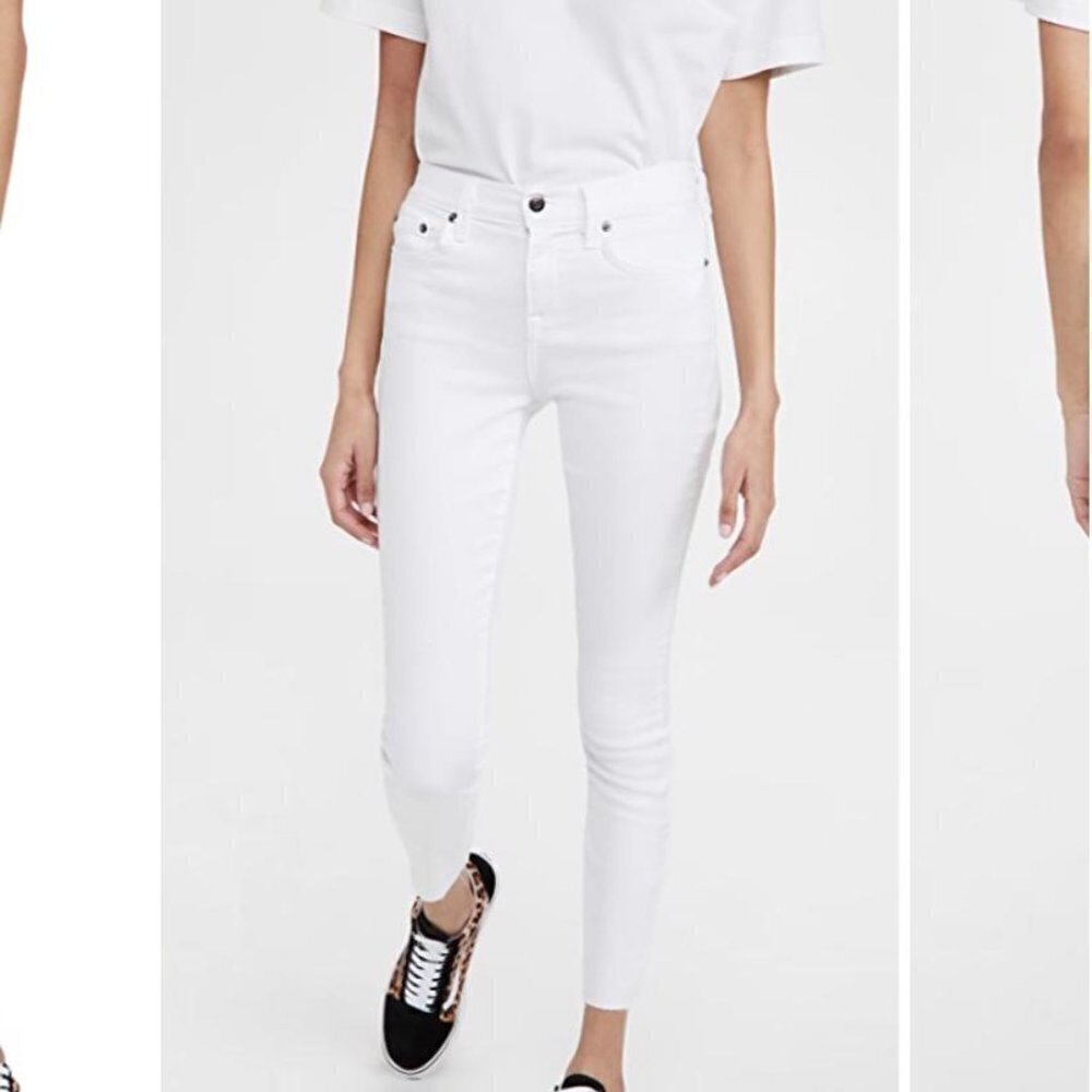 PISTOLA white high rise skinny jeans